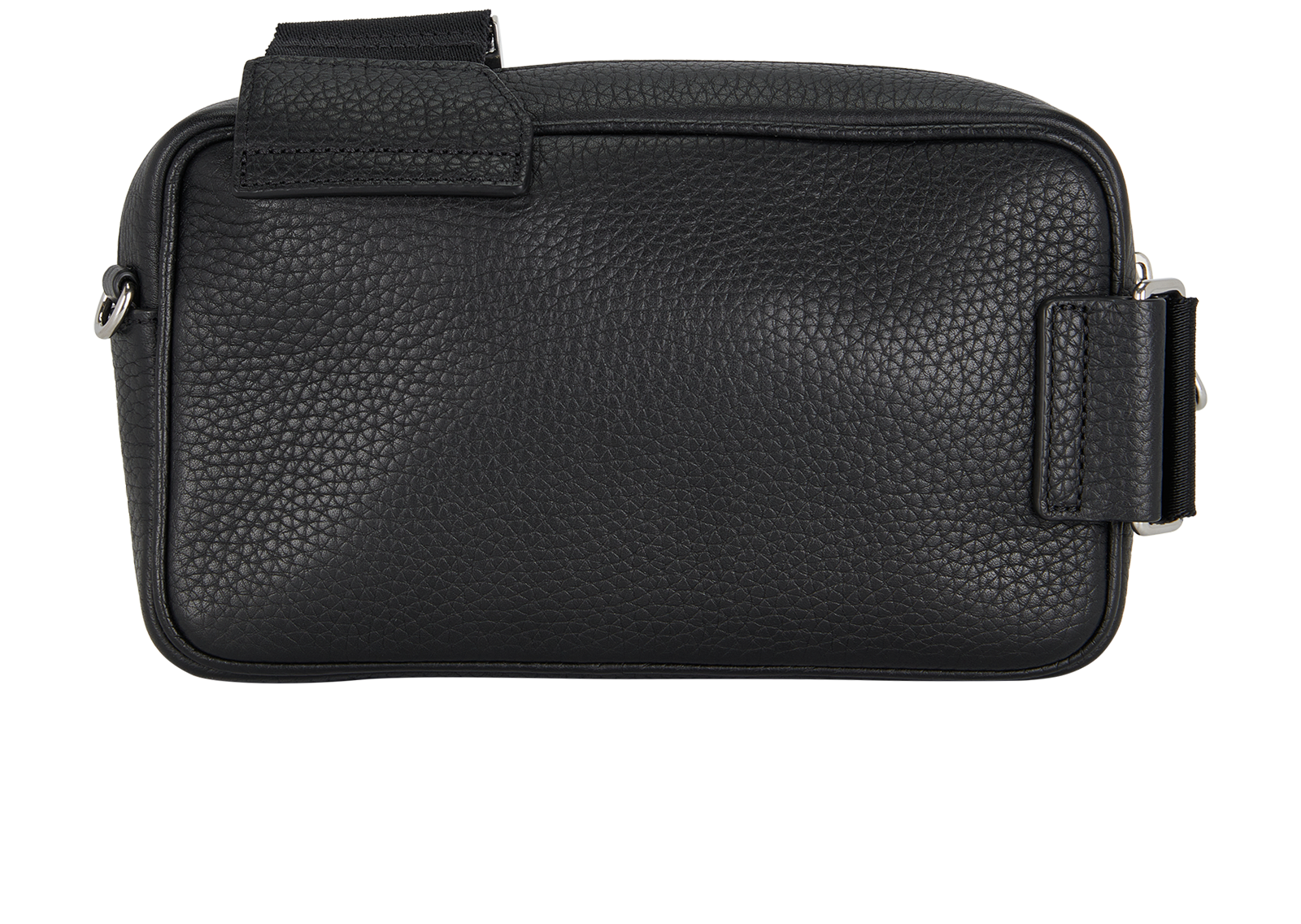 Postman's Buckle Reporter, &pound;275, Handbags, Black, Leather, Back view